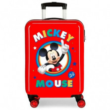 Imagen maleta mickey mouse 55cm rojo disney