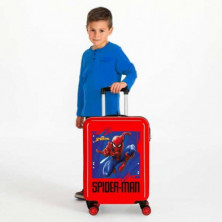 imagen 5 de maleta spiderman 55cm roja marvel