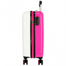 imagen 1 de maleta minnie mouse 68cm blanca y rosa