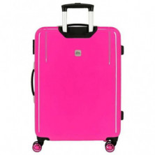 imagen 5 de maleta minnie mouse 68cm blanca y rosa