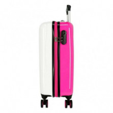 imagen 1 de maleta minnie mouse 55cm blanca y rosa