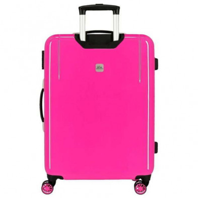 imagen 5 de maleta minnie mouse 55cm blanca y rosa