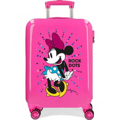Imagen maleta minnie mouse 68cm rosa rock dots
