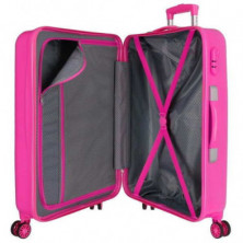 imagen 2 de maleta minnie mouse 68cm rosa rock dots