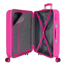 imagen 2 de maleta minnie mouse 55cm rosa rock dots