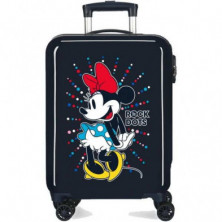 Imagen maleta minnie mouse 68cm azul rock dots