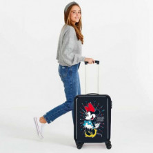 imagen 4 de maleta minnie mouse 55cm azul rock dots