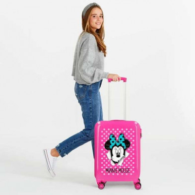 imagen 4 de maleta minnie mouse 55cm rosa