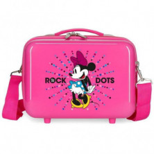 Imagen neceser minnie mouse rosa rock dots disney