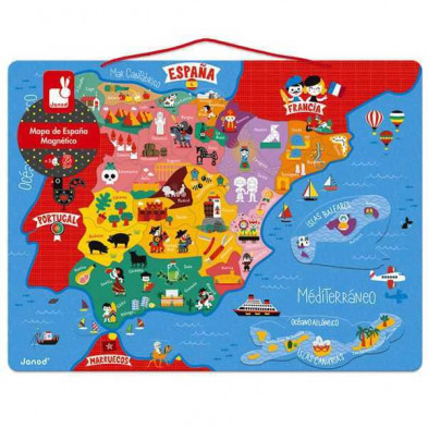 Mapa magnético de España 50 piezas juguete educativo