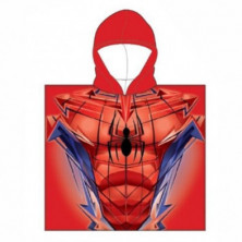 Imagen poncho playa niño spiderman 55x110cm