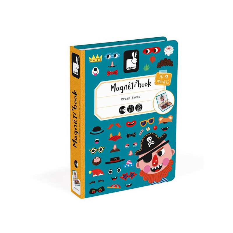 Imagen magnetic book caras locas - crazy faces chicos
