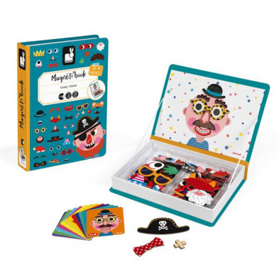 imagen 3 de magnetic book caras locas - crazy faces chicos