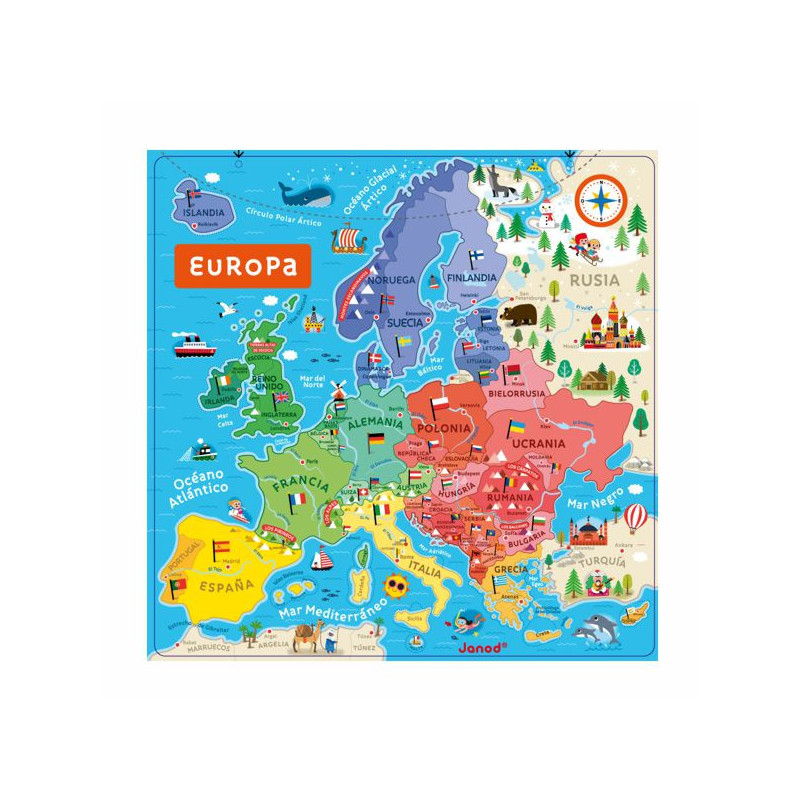 Imagen mapa de europa magnético versión española