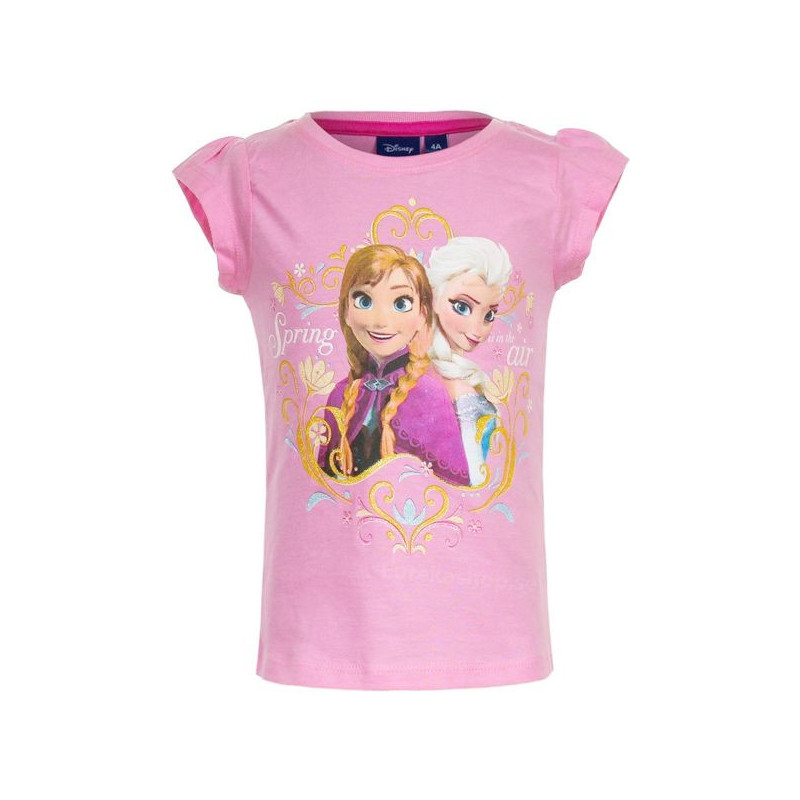 Imagen camiseta niño frozen anna y elsa rosa