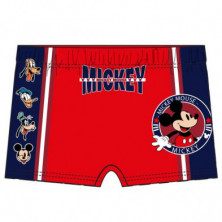 Imagen bañador boxer mickey mouse rojo