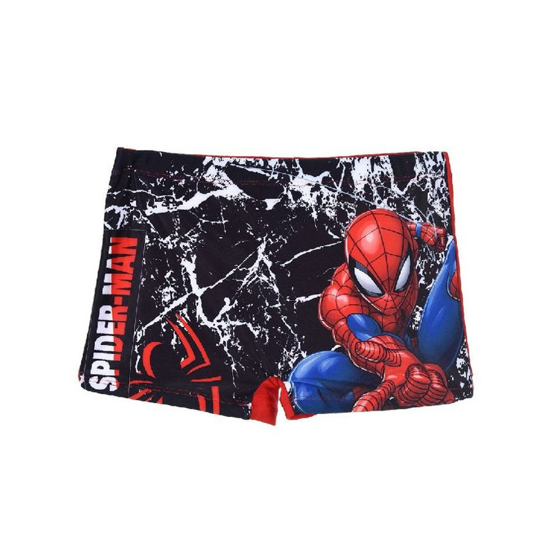 Imagen bañador boxer spiderman rojo y negro