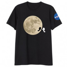 Imagen camiseta nasa luna y astronautas