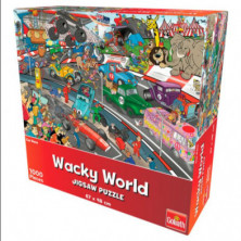 Imagen puzle wacky world carrera de coches 1000 piezas