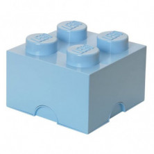 Imagen caja lego azul real en forma de bloque 18x25x25cm