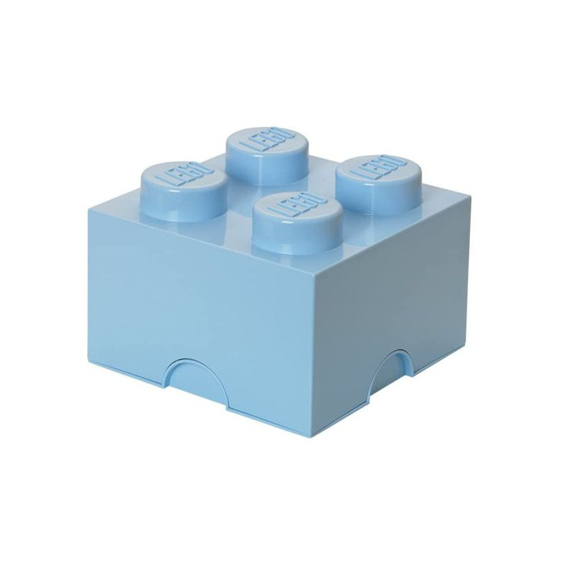 Imagen caja lego azul real en forma de bloque 18x25x25cm