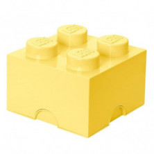 Imagen caja lego amarillo claro forma bloque 18x25x25cm