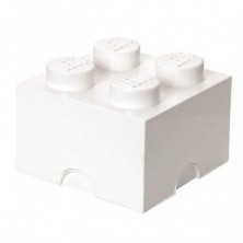 Imagen caja lego blanco forma  de bloque 18x25x25cm