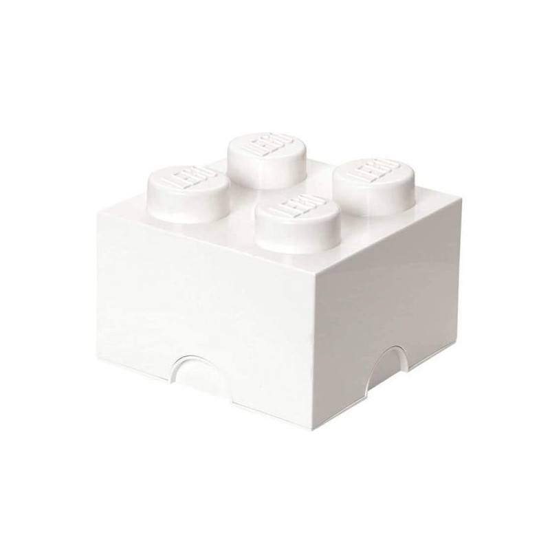 Imagen caja lego blanco forma  de bloque 18x25x25cm