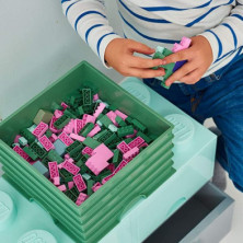 imagen 1 de caja lego verde arena forma  de bloque 18x25x25cm