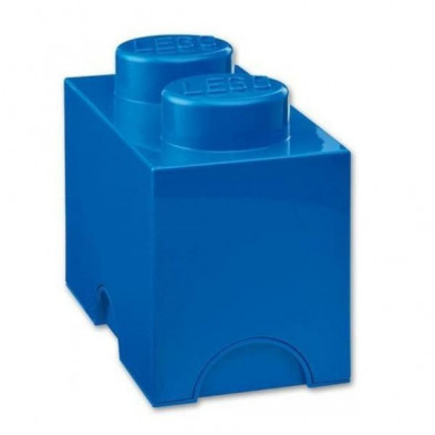 imagen 1 de caja lego azul forma de bloque 12.5x25x18cm
