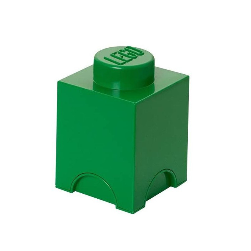 Imagen caja lego verde oscuro 18x12.5x12.5cm brick 1
