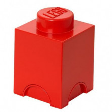 Imagen caja lego rojo 18x12.5x12.5cm brick 1