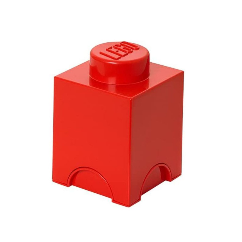 Imagen caja lego rojo 18x12.5x12.5cm brick 1