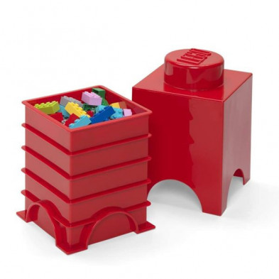 imagen 1 de caja lego rojo 18x12.5x12.5cm brick 1