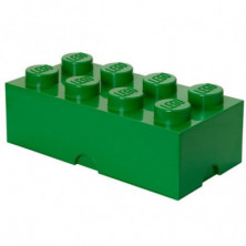 Imagen caja lego ladrillo verde oscuro 50x25x18cm