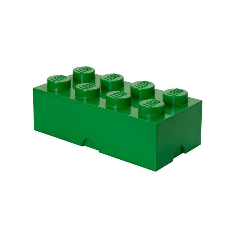 Imagen caja lego ladrillo verde oscuro 50x25x18cm