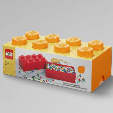 imagen 1 de caja lego ladrillo naranja 50x25x18cm brick 8