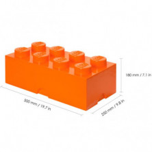 imagen 2 de caja lego ladrillo naranja 50x25x18cm brick 8