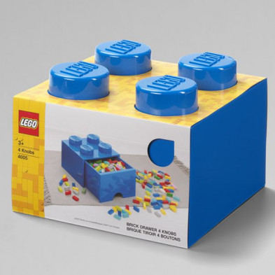 imagen 1 de caja lego ladrillo azul 25x25x18cm drawer 4