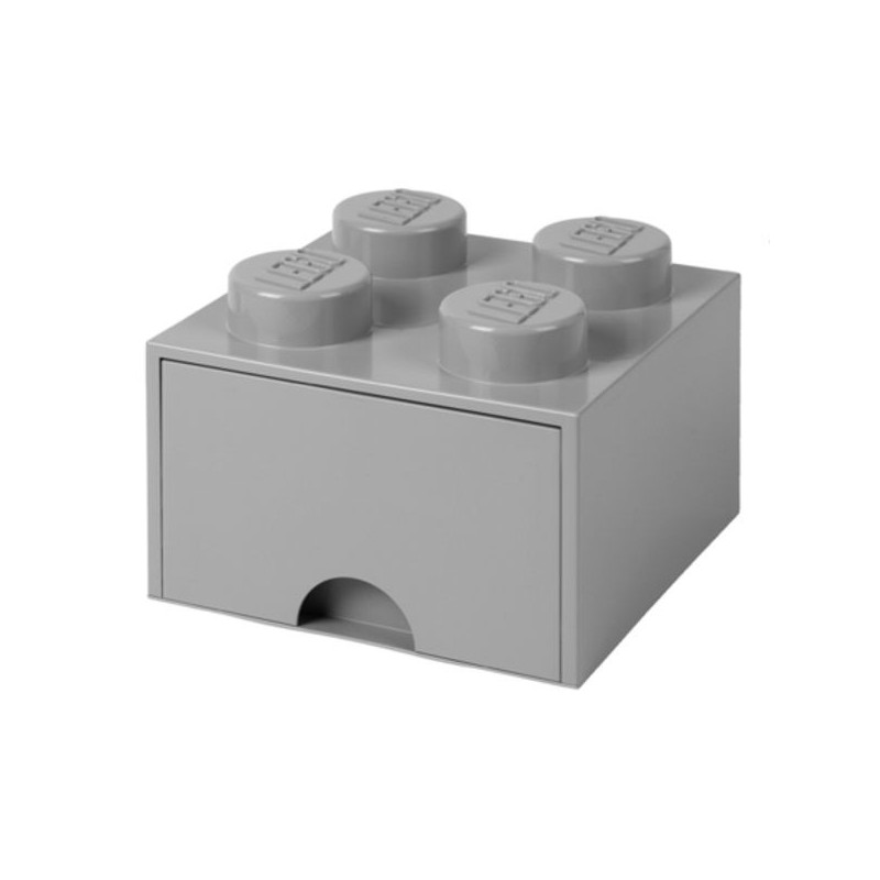 Imagen caja lego ladrillo gris 25x25x18cm drawer 4