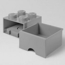 imagen 3 de caja lego ladrillo gris 25x25x18cm drawer 4