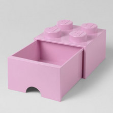 imagen 3 de caja lego ladrillo rosa 25x25x18cm drawer 4