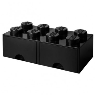 Imagen caja lego ladrillo negro 50x25x18cm drawer 8