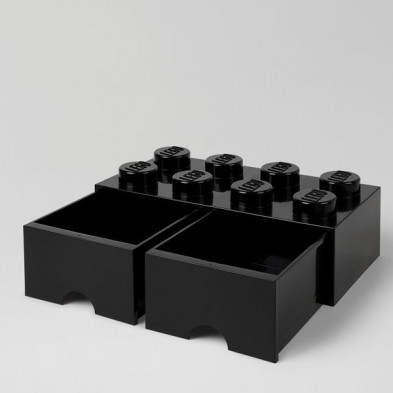 imagen 3 de caja lego ladrillo negro 50x25x18cm drawer 8