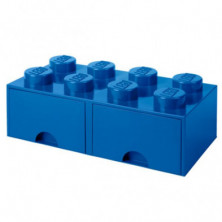 Imagen caja lego ladrillo azul 50x25x18cm drawer 8