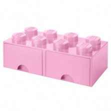 Imagen caja lego ladrillo rosa 50x25x18cm drawer 8