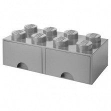 Imagen caja lego ladrillo gris 50x25x18cm drawer 8
