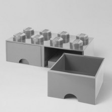 imagen 3 de caja lego ladrillo gris 50x25x18cm drawer 8