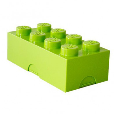 Imagen fiambrera lego verde lima 10x20x7.5cm lunch box 8
