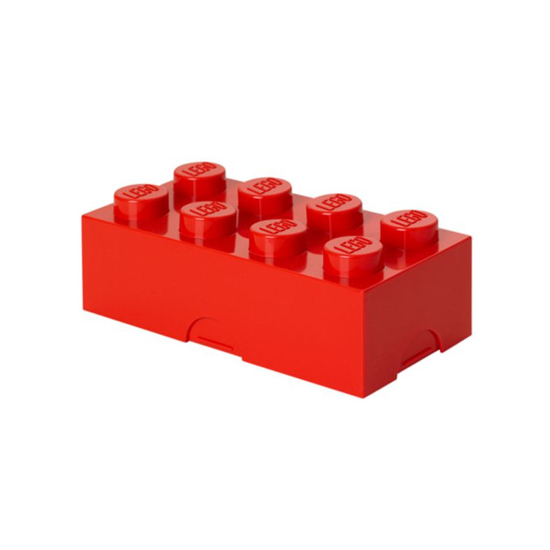 Imagen fiambrera lego rojo 10x20x7.5cm lunch box 8